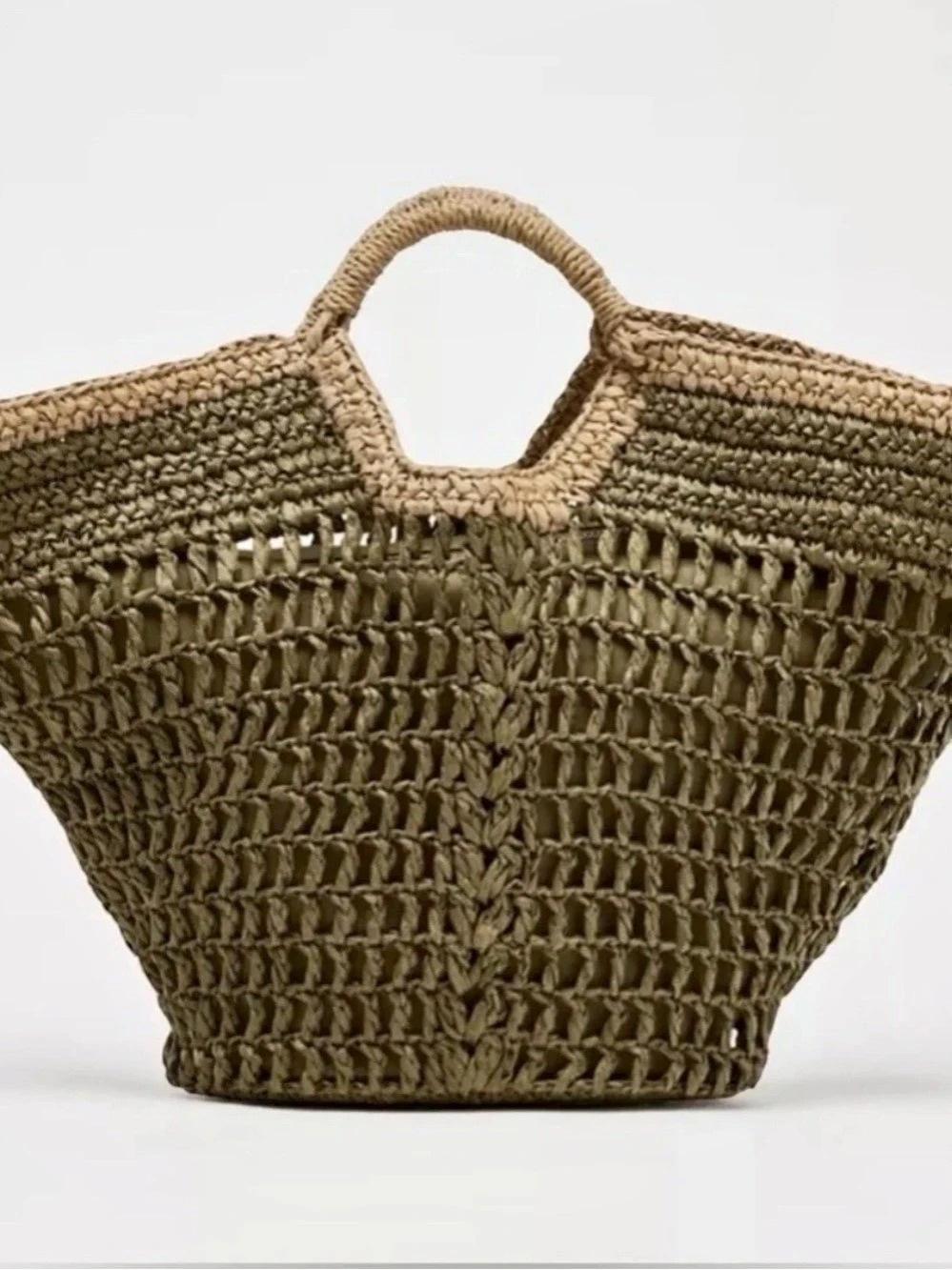 Zara Crochet Straw Tote Bag-NWT